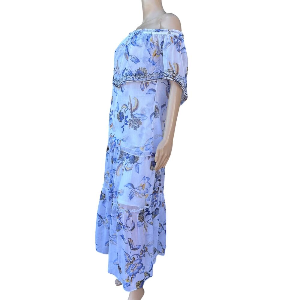 WHBM Floral 2 Pc Off Shoulder Maxi Skirt Set M - Picture 10 of 16